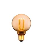 E27 Retro 3-trin LED Ø8 - 5W - bruneret glas