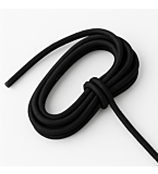 3 meter ledning - Sort tekstil