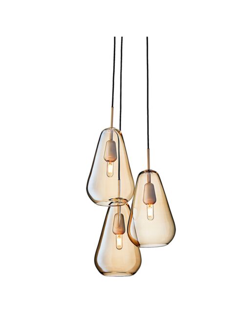 Nuura Anoli 3 Pendelsæt Glas fra Nuura - Messing Pendler