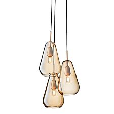Nuura Anoli 3 Pendelsæt Glas fra Nuura - Messing Pendler