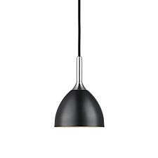 Bellevue Pendel Ø14 Sort/Krom fra Halo Design - Lamper til Entré & Gang