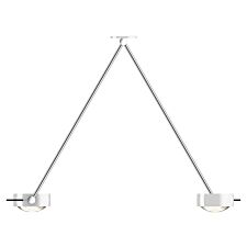Sento LED Soffitto Due Blank Hvid/Krom  