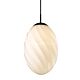 Twist Egg Pendel Ø25 – Opal/Sort fra Halo Design - Lamper til Spisestuen