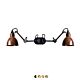 Lampe Gras NO 204 D Væglampe - Rå kobber