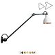 Lampe Gras NO 304 L60 Væglampe - Hvid/kobber