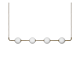 Audrey Linear Pendel Messing / Opalglas