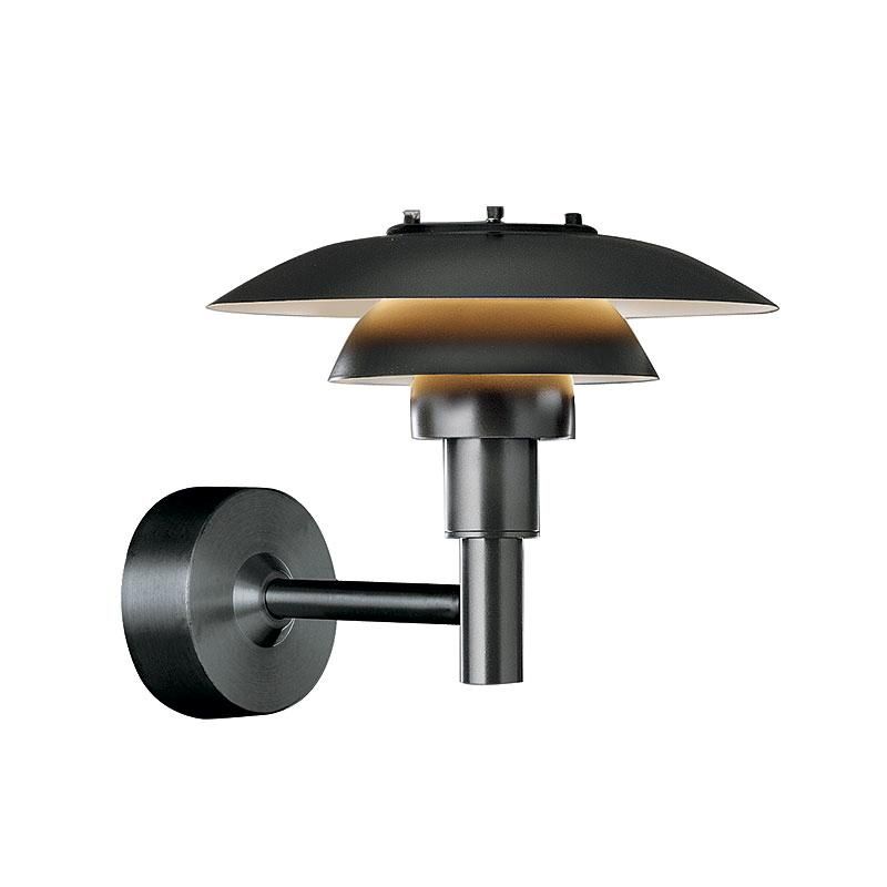 Poul Henningensen PH udendørslampe i sort rustfrit stål