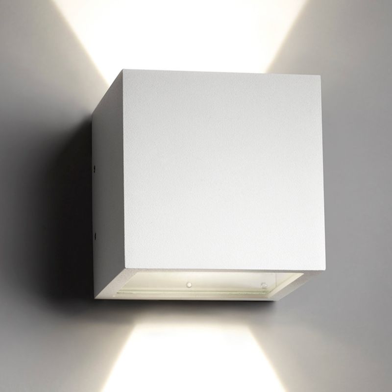 uddybe Mor Mastery Hvid Light Point Cube Væg XL LED Ude/indendørslampe