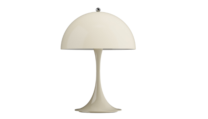 Panthella 250 Portable Bordlampe i Opal Beige fra danske Louis Poulsen