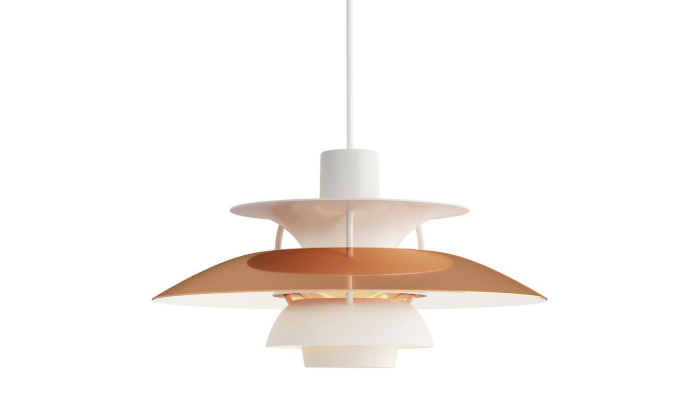 Lampe pendel med kobbersk&aelig;rm