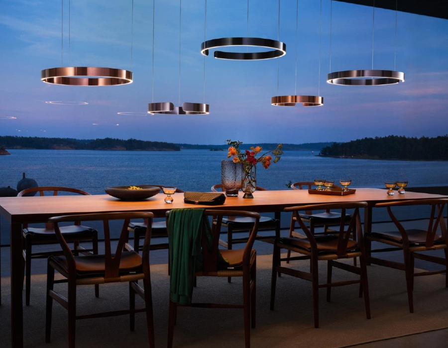 Mito Sospeso pendlen fra tyske Occhio er en rund, innovativ og meget teknisk lampe til feinschmeckere