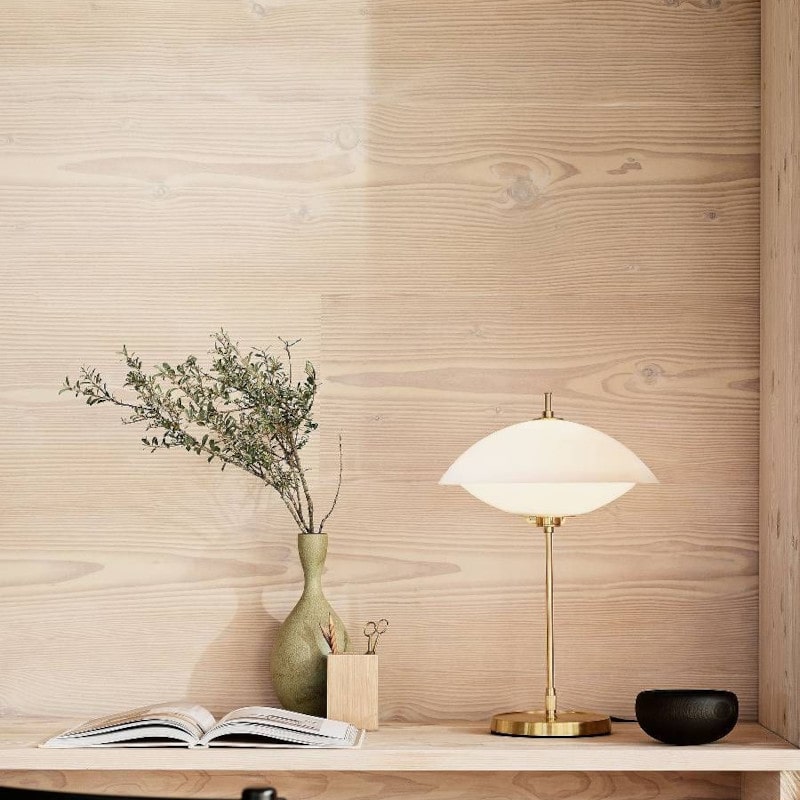 Fritz Hansen Musling glas bordlampe med elegant design