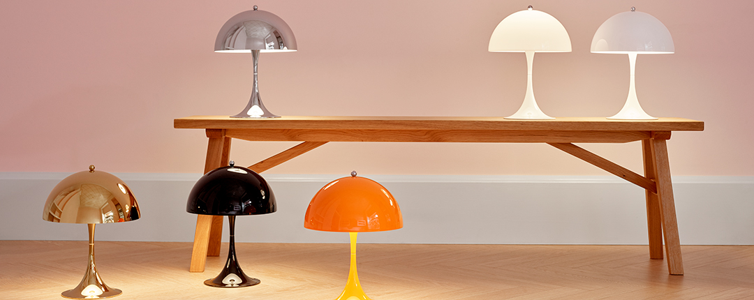 Louis Poulsen Panthella serien designet af Verner Panton